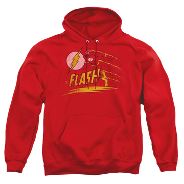 Red pullover hoodie with The Flash Like Lightning graphic