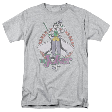 Athletic heather men's regular fit t-shirt with Joker DC Comics Maniacal graphic