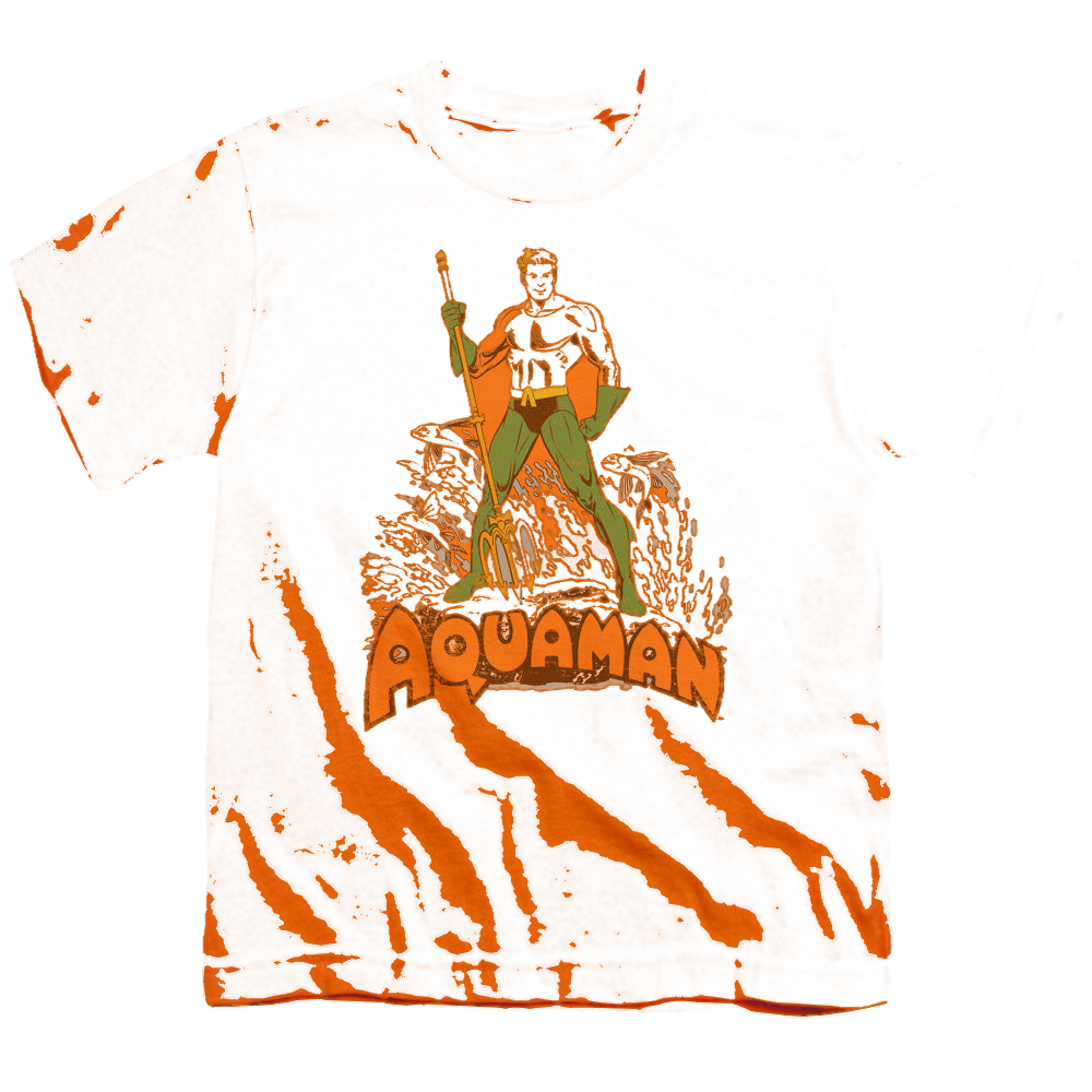Aquaman Aquaman Distressed - Youth T-Shirt Youth T-Shirt (Ages 8-12) Aquaman   