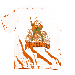 Aquaman Aquaman Distressed - Youth T-Shirt Youth T-Shirt (Ages 8-12) Aquaman   