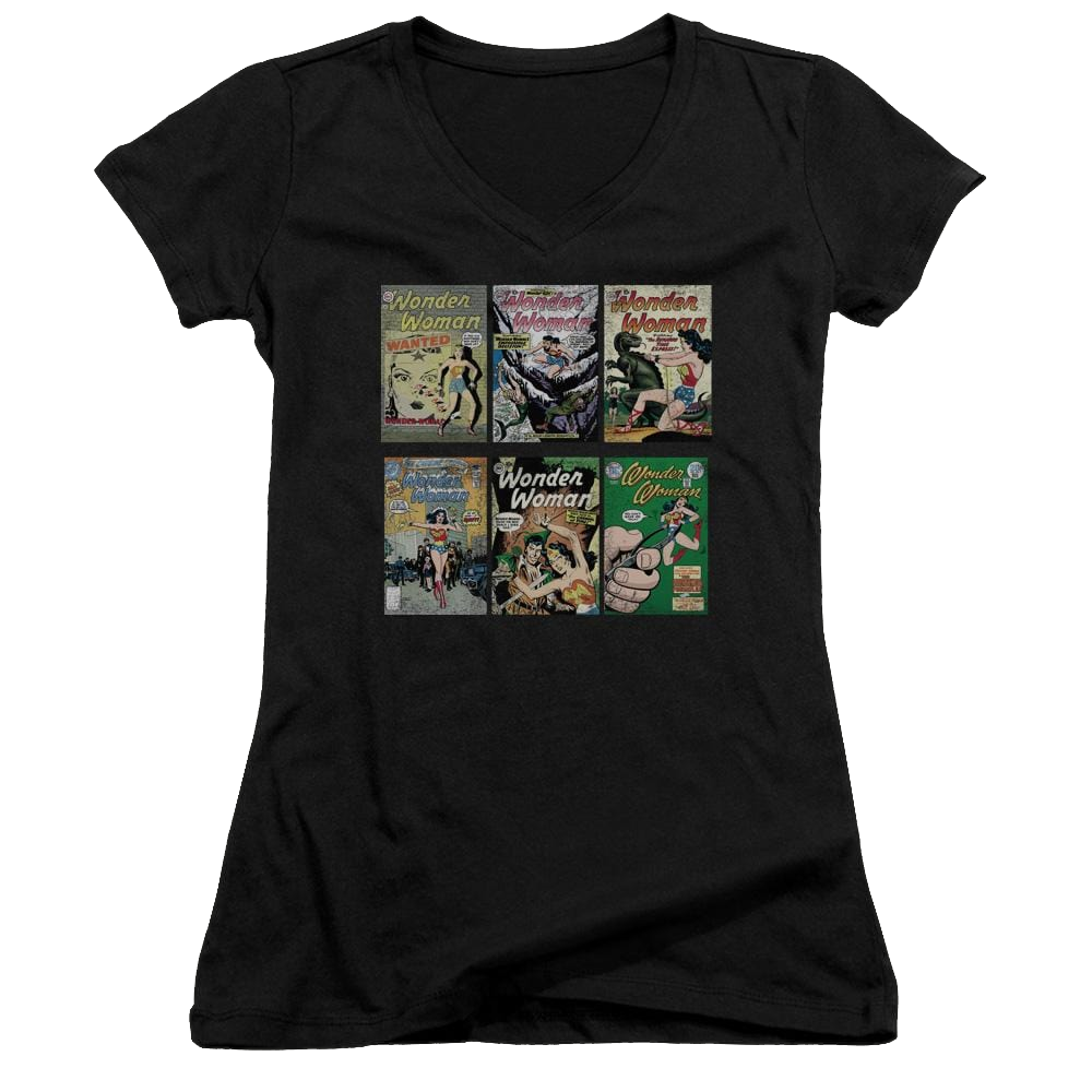 DC Comics Ww Covers - Juniors V-Neck T-Shirt Juniors V-Neck T-Shirt Wonder Woman   