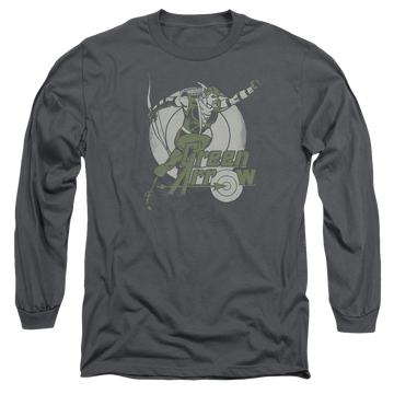 DC Comics Right On Target - Men's Long Sleeve T-Shirt Men's Long Sleeve T-Shirt Green Arrow   