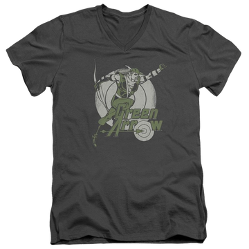 DC Comics Right On Target - Men's V-Neck T-Shirt Men's V-Neck T-Shirt Green Arrow   