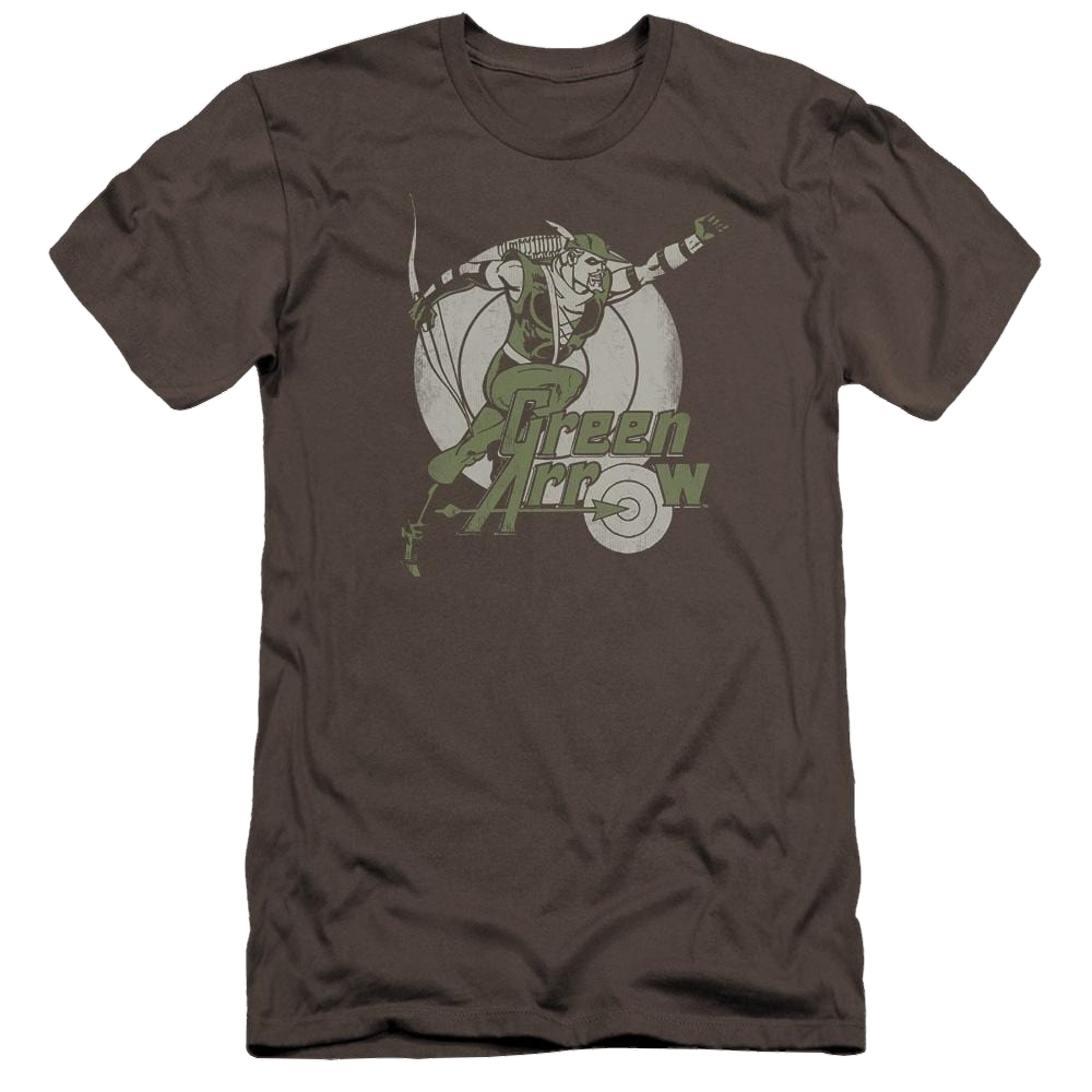 DC Comics Right On Target - Men's Premium Slim Fit T-Shirt Men's Premium Slim Fit T-Shirt Green Arrow   