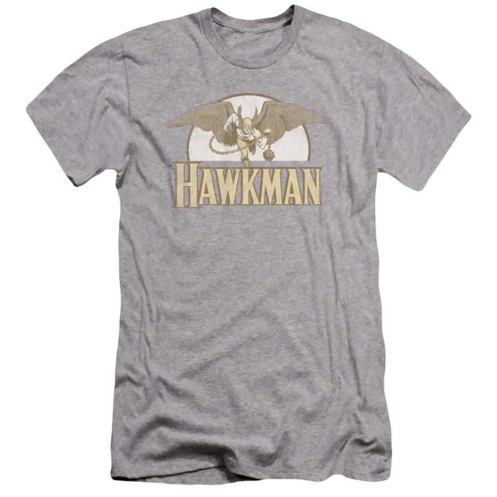 DC Comics Fly By - Men's Premium Slim Fit T-Shirt Men's Premium Slim Fit T-Shirt Hawkman   