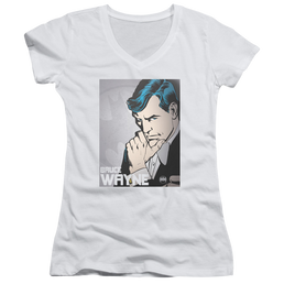 DC Comics Bruce Wayne - Juniors V-Neck T-Shirt Juniors V-Neck T-Shirt Batman   