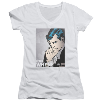 DC Comics Bruce Wayne - Juniors V-Neck T-Shirt Juniors V-Neck T-Shirt Batman   