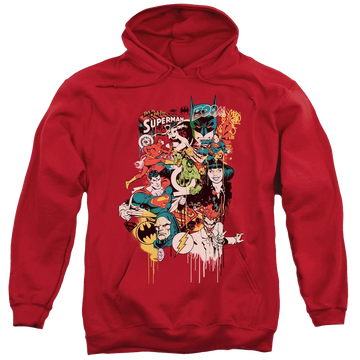 DC Comics Dripping Characters - Pullover Hoodie Pullover Hoodie Justice League   