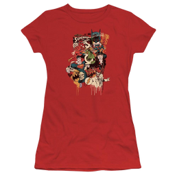 DC Comics Dripping Characters - Juniors T-Shirt Juniors T-Shirt Justice League   