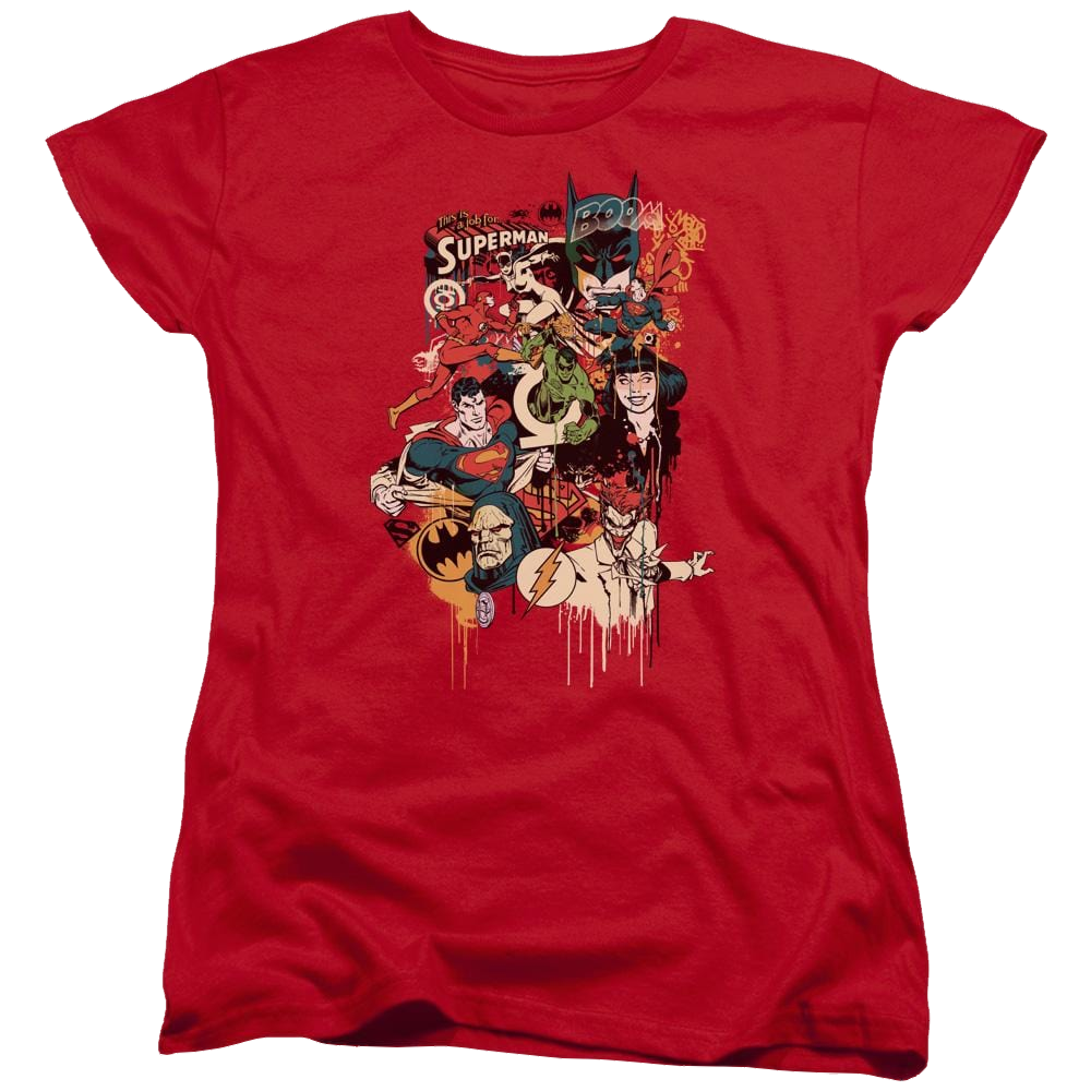 DC Comics Dripping Characters - Women's T-Shirt Women's T-Shirt Justice League   