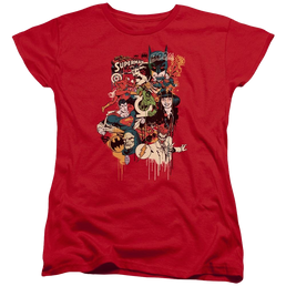 DC Comics Dripping Characters - Women's T-Shirt Women's T-Shirt Justice League   