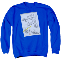 DC Comics Logo Note Paper - Men's Crewneck Sweatshirt Men's Crewneck Sweatshirt Justice League   