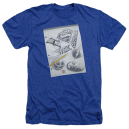 DC Comics Logo Note Paper - Men's Heather T-Shirt Men's Heather T-Shirt Justice League   