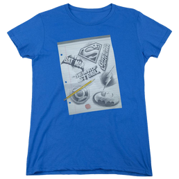 DC Comics Logo Note Paper - Women's T-Shirt Women's T-Shirt Justice League   