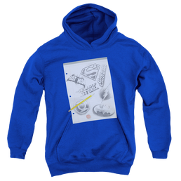 Justice League Logo Note Paper - Youth Hoodie Youth Hoodie (Ages 8-12) Justice League   