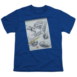 Justice League Logo Note Paper - Youth T-Shirt Youth T-Shirt (Ages 8-12) Justice League   