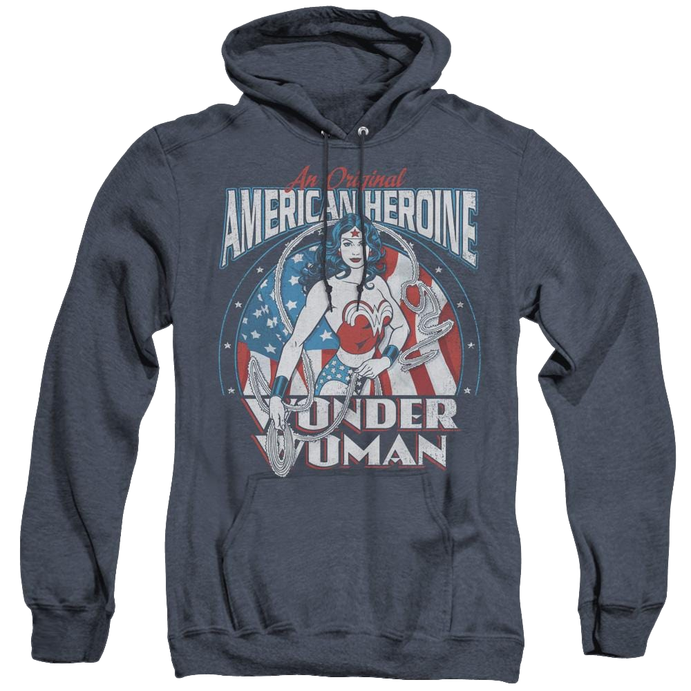 Wonder Woman American Heroine - Heather Pullover Hoodie Heather Pullover Hoodie Wonder Woman   