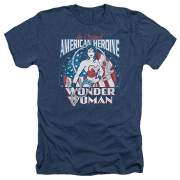 DC Comics American Heroine - Men's Heather T-Shirt Men's Heather T-Shirt Wonder Woman   