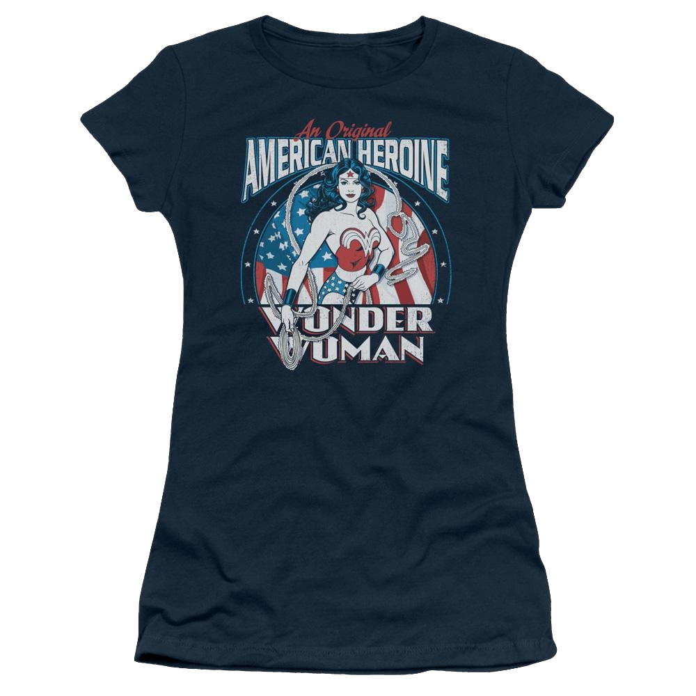 DC Comics American Heroine - Juniors T-Shirt Juniors T-Shirt Wonder Woman   