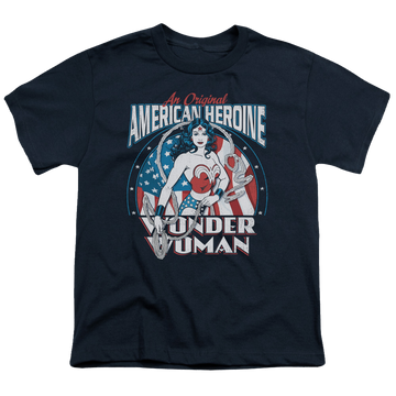 Wonder Woman American Heroine - Youth T-Shirt Youth T-Shirt (Ages 8-12) Wonder Woman   