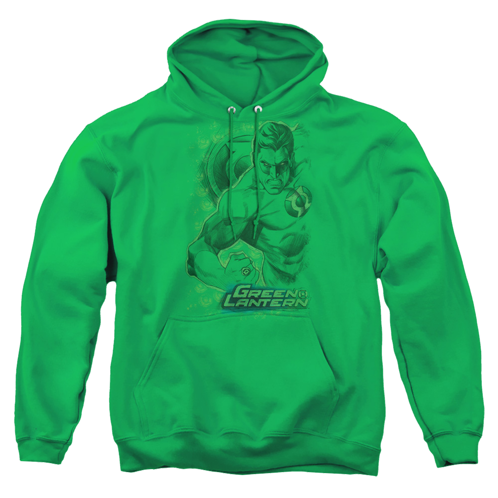 Green Lantern Pencil Energy - Pullover Hoodie Pullover Hoodie Green Lantern   