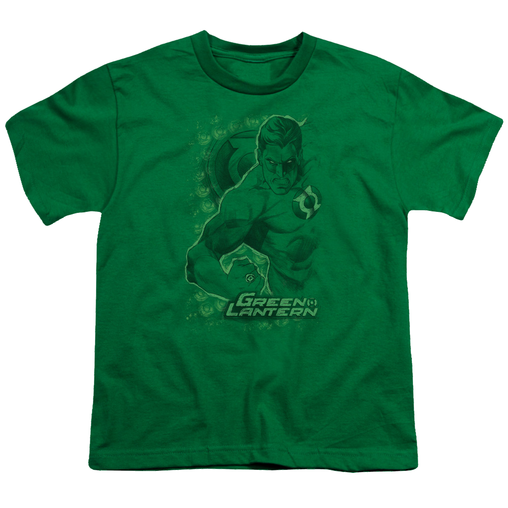 Green Lantern Pencil Energy - Youth T-Shirt Youth T-Shirt (Ages 8-12) Green Lantern   