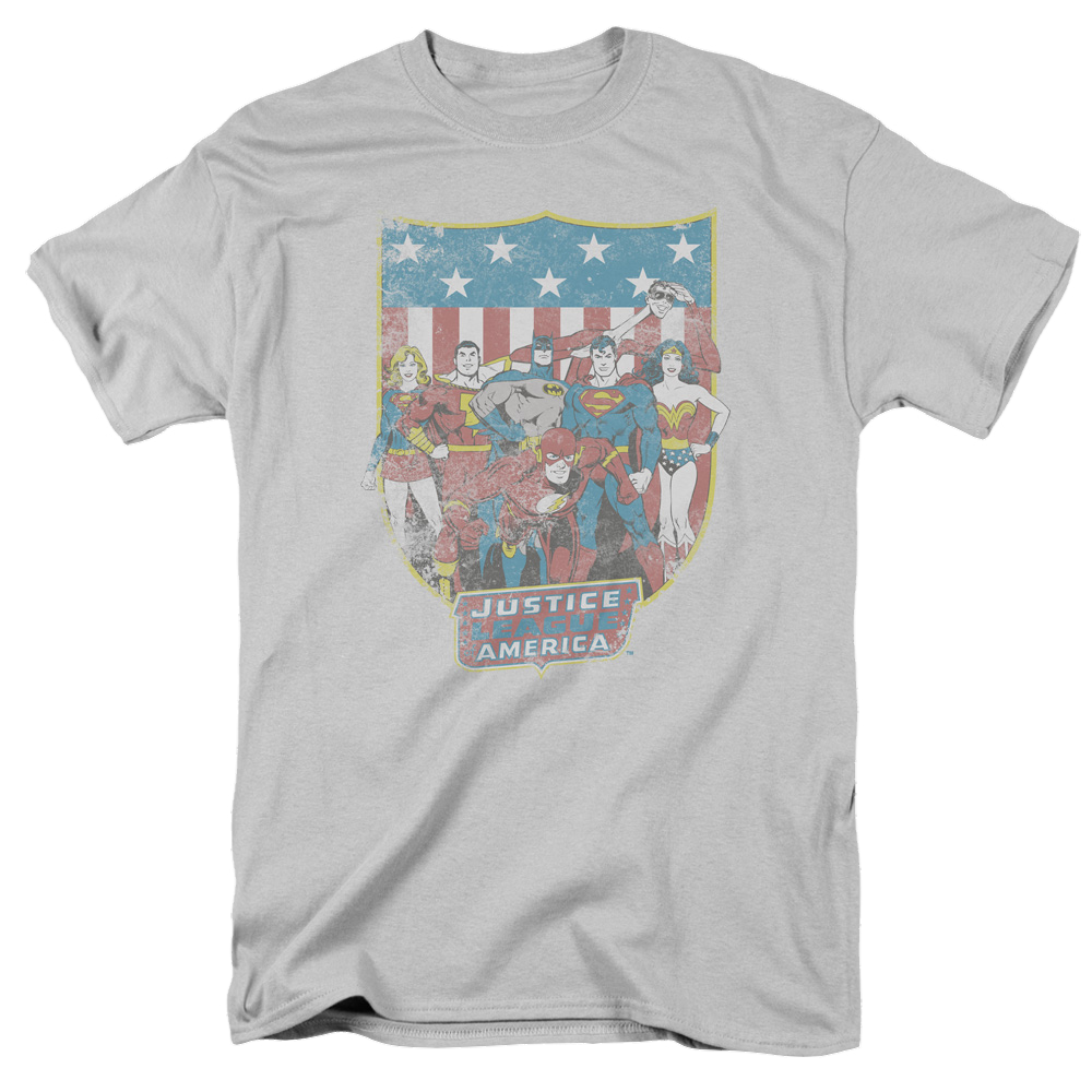 Justice League Jla American Shield - Men's Regular Fit T-Shirt Men's Regular Fit T-Shirt Justice League   