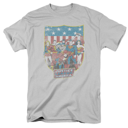 Justice League Jla American Shield - Men's Regular Fit T-Shirt Men's Regular Fit T-Shirt Justice League   