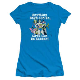 DC Comics Girls Can Do It Better - Juniors T-Shirt Juniors T-Shirt Justice League   