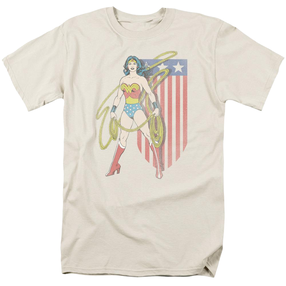 DC Comics Usa Banner - Men's Regular Fit T-Shirt Men's Regular Fit T-Shirt Wonder Woman   