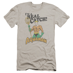 Aquaman Real Catch - Men's Premium Slim Fit T-Shirt Men's Premium Slim Fit T-Shirt Aquaman   