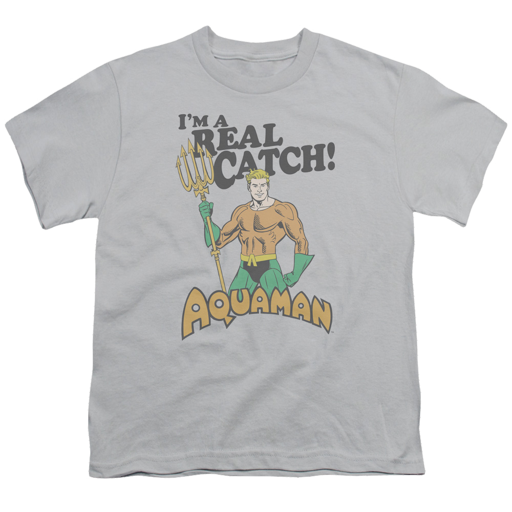 Aquaman Real Catch - Youth T-Shirt Youth T-Shirt (Ages 8-12) Aquaman   