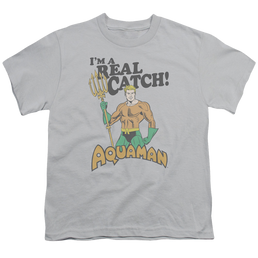 Aquaman Real Catch - Youth T-Shirt Youth T-Shirt (Ages 8-12) Aquaman   