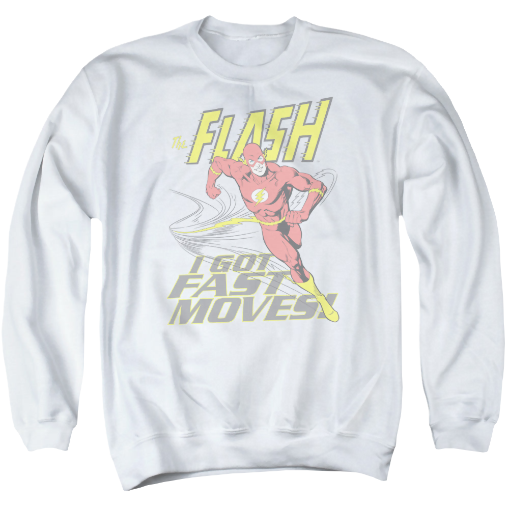 Flash, The Fast Moves - Men's Crewneck Sweatshirt Men's Crewneck Sweatshirt The Flash   