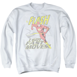 Flash, The Fast Moves - Men's Crewneck Sweatshirt Men's Crewneck Sweatshirt The Flash   