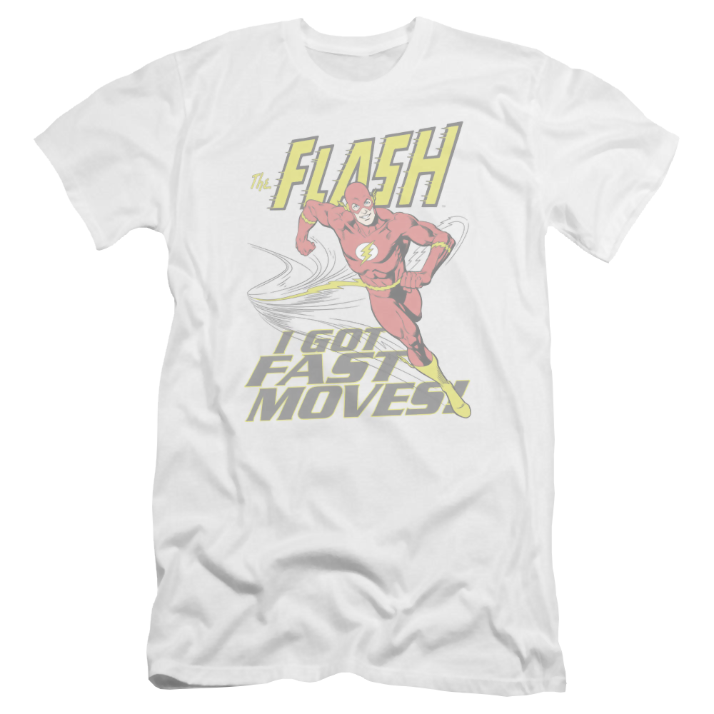 Flash, The Fast Moves - Men's Premium Slim Fit T-Shirt Men's Premium Slim Fit T-Shirt The Flash   