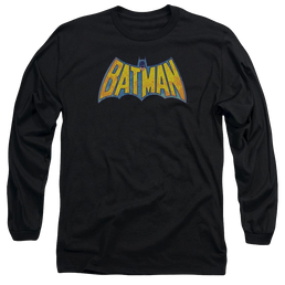 DC Comics Batman Neon Distress Logo - Men's Long Sleeve T-Shirt Men's Long Sleeve T-Shirt Batman   