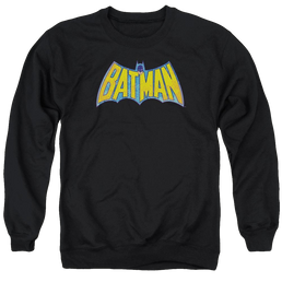DC Comics Batman Neon Distress Logo - Men's Crewneck Sweatshirt Men's Crewneck Sweatshirt Batman   