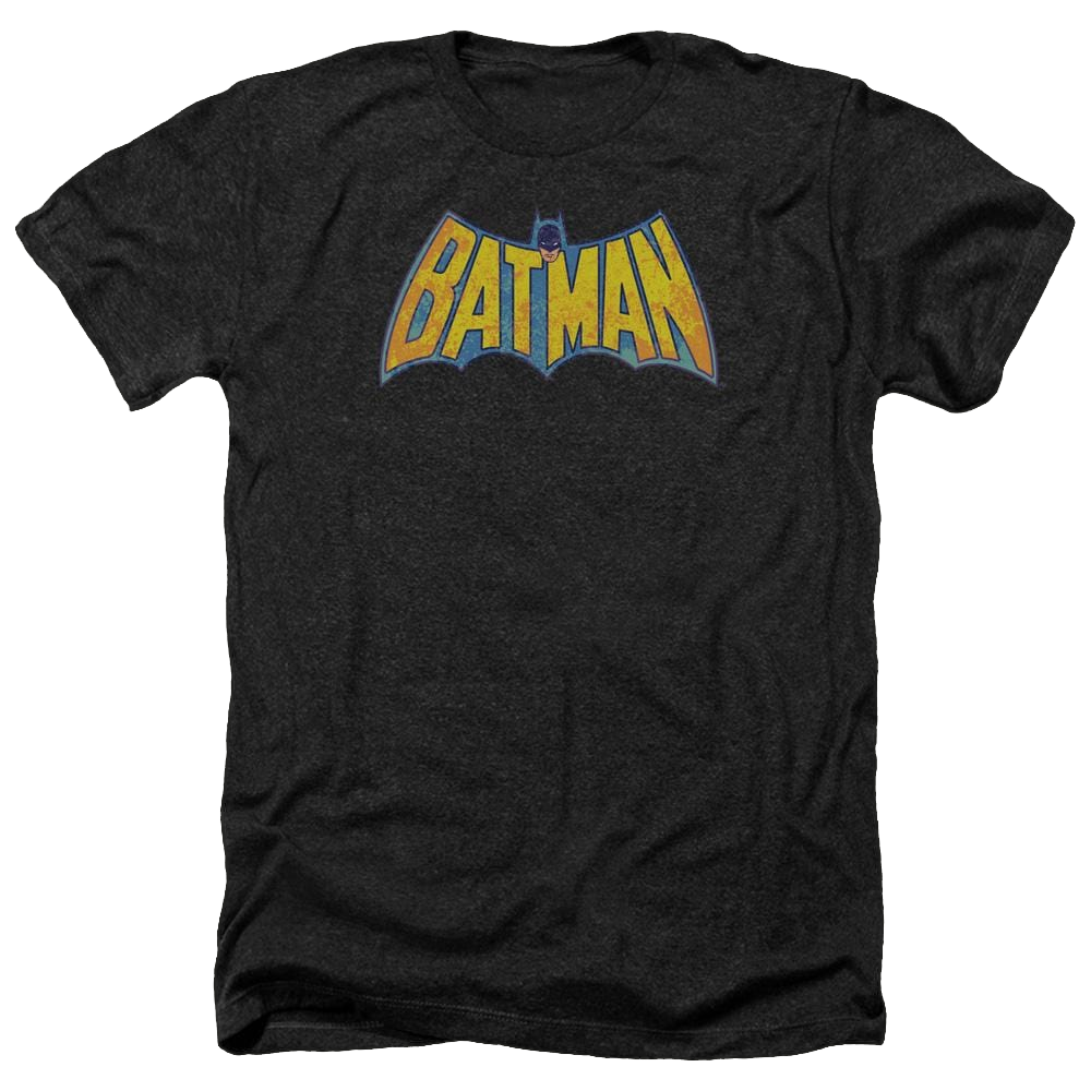 DC Comics Batman Neon Distress Logo - Men's Heather T-Shirt Men's Heather T-Shirt Batman   