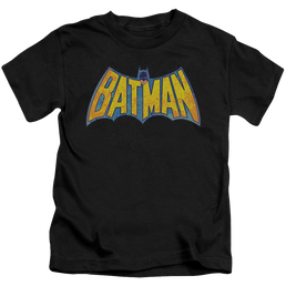 DC Batman Batman Neon Distress Logo - Kid's T-Shirt Kid's T-Shirt (Ages 4-7) Batman   