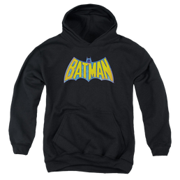 DC Batman Batman Neon Distress Logo - Youth Hoodie Youth Hoodie (Ages 8-12) Batman   