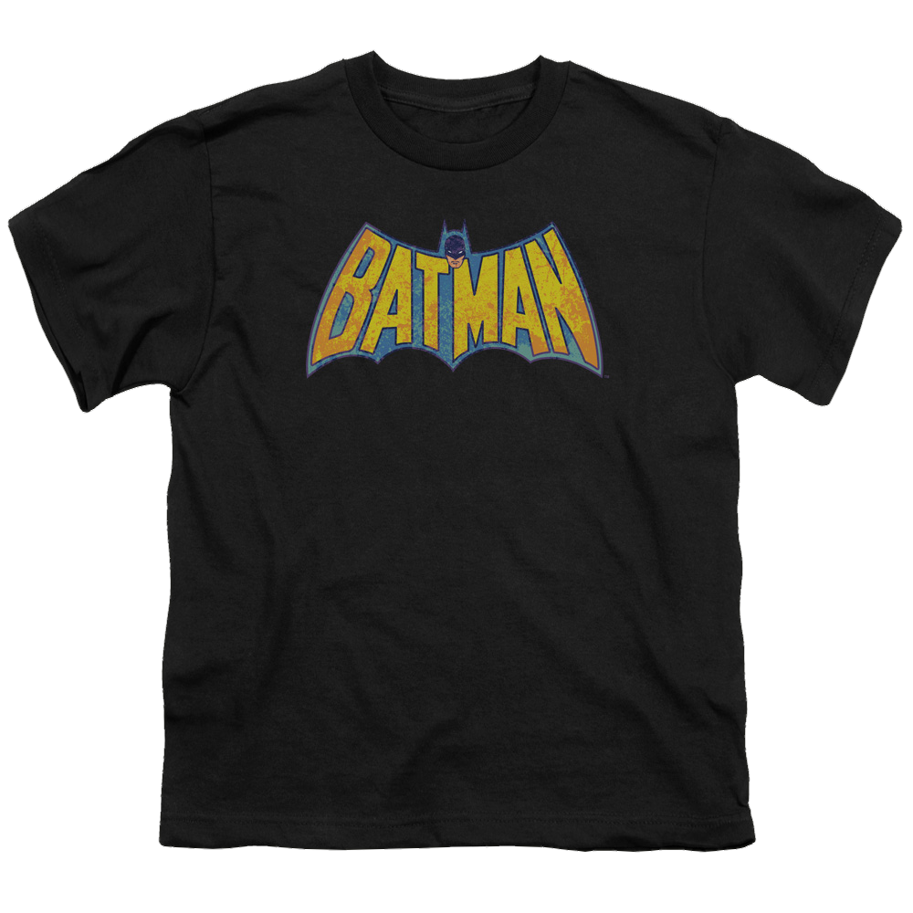 DC Batman Batman Neon Distress Logo - Youth T-Shirt Youth T-Shirt (Ages 8-12) Batman   