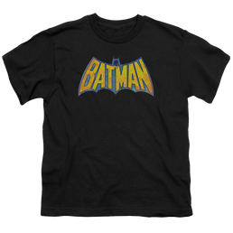 DC Batman Batman Neon Distress Logo - Youth T-Shirt Youth T-Shirt (Ages 8-12) Batman   