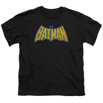 DC Batman Batman Neon Distress Logo - Youth T-Shirt Youth T-Shirt (Ages 8-12) Batman   
