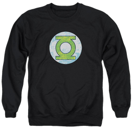 DC Comics Gl Neon Distress Logo - Men's Crewneck Sweatshirt Men's Crewneck Sweatshirt Green Lantern   