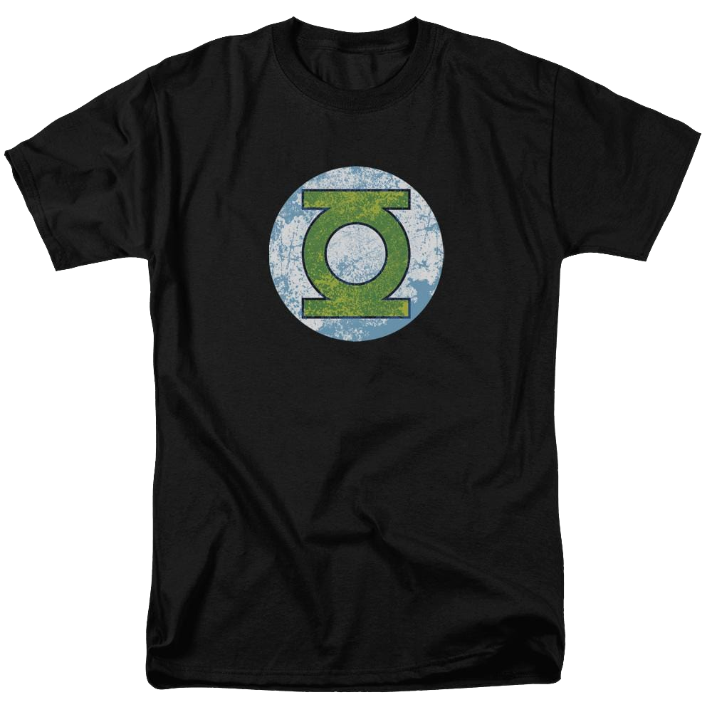 DC Comics Gl Neon Distress Logo - Men's Regular Fit T-Shirt Men's Regular Fit T-Shirt Green Lantern   