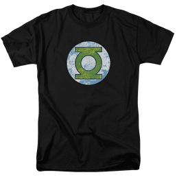 DC Comics Gl Neon Distress Logo - Men's Regular Fit T-Shirt Men's Regular Fit T-Shirt Green Lantern   