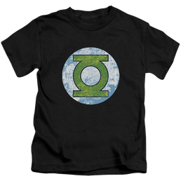 Green Lantern Gl Neon Distress Logo - Kid's T-Shirt Kid's T-Shirt (Ages 4-7) Green Lantern   