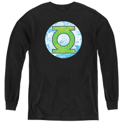 Green Lantern Gl Neon Distress Logo - Youth Long Sleeve T-Shirt Youth Long Sleeve T-Shirt Green Lantern   
