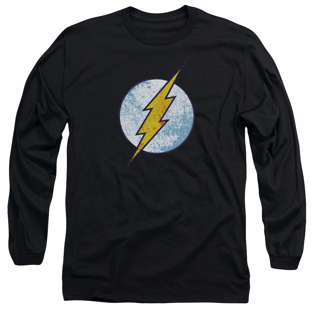 Flash, The Flash Neon Distress Logo - Men's Long Sleeve T-Shirt Men's Long Sleeve T-Shirt The Flash   